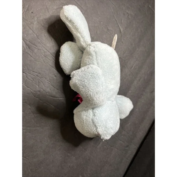 Sugar Loaf Light Blue Frog Plush With Pink Bow Stuffed Animal Lovey Toy - Picture 9 of 10